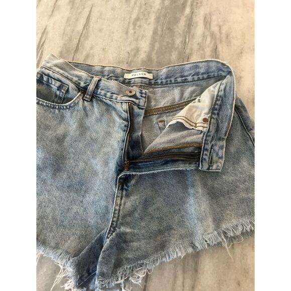 PacSun Flutter Denim Shorts High Rise Woman Size 28 Cut offs Festival Hot Pants - Picture 3 of 13